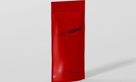 Free Front Paper Pouch Mockup