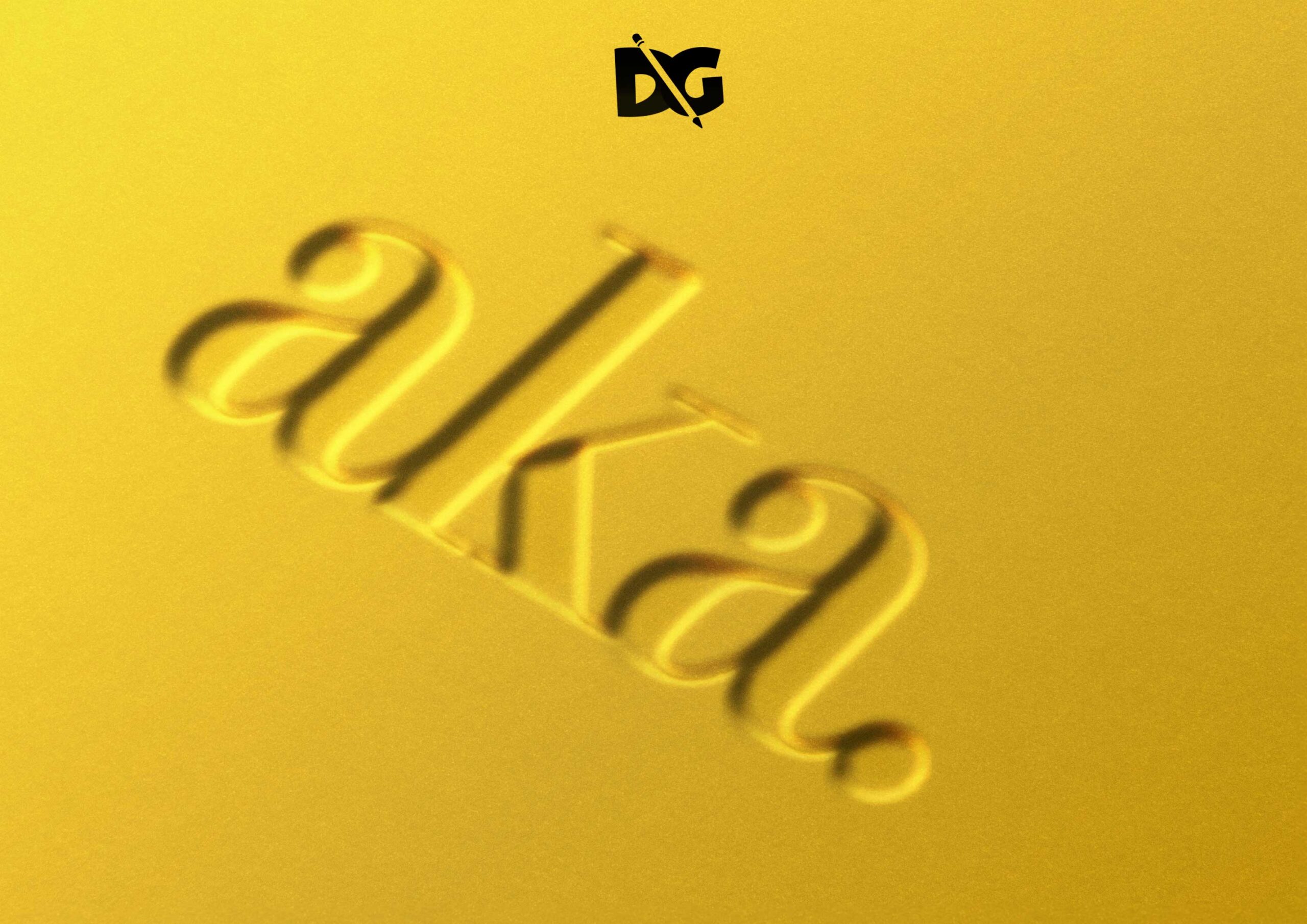 3D Golden Logo Mockup