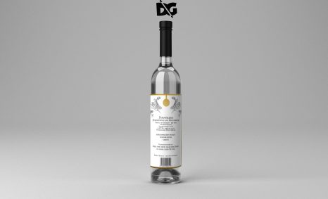 Black Wine Bottle Label Mockup