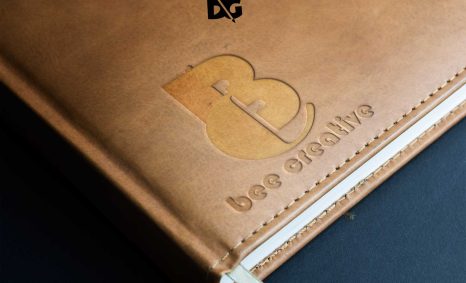 Leather Book Emboss Logo Mockup