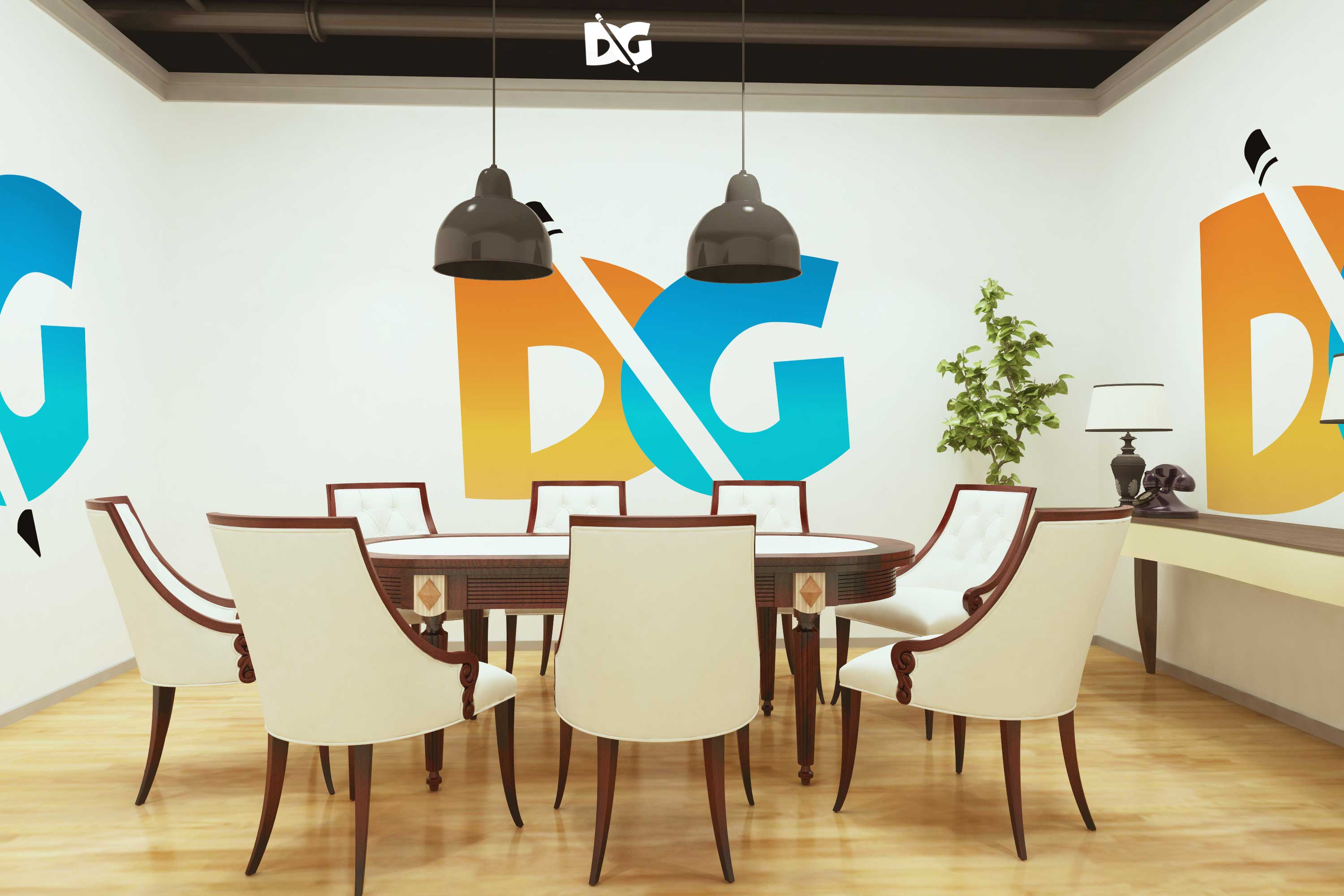 Office Meeting Room Logo Mockup Free PSD Freebies Mockup