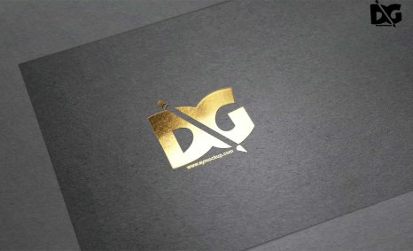 Premium Grey PSD Gold Logo Mockups