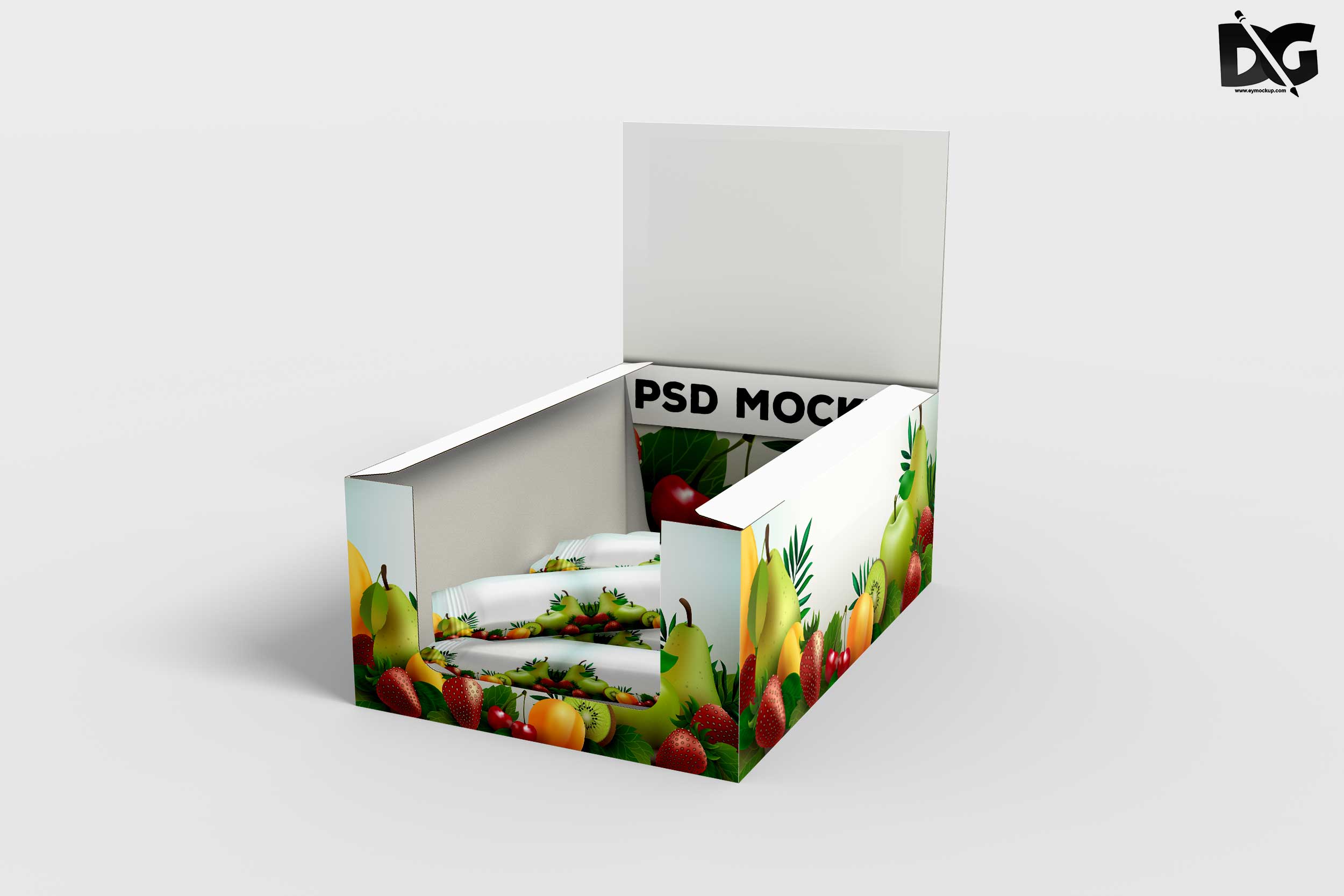 Download Free Chocolate Shelf Box Packaging Mockup | Free PSD ...