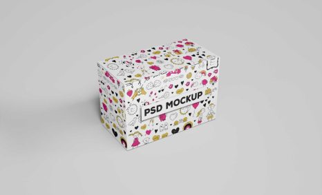 Free Mock-ups Square Shoe Box PSD Template