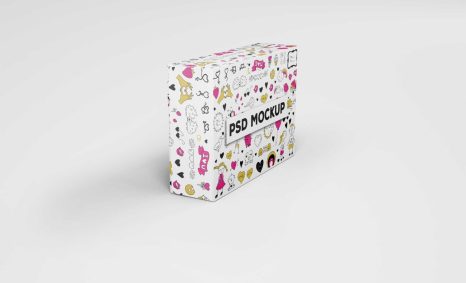 Free Napkin PSD Box Design Mockup Presentation
