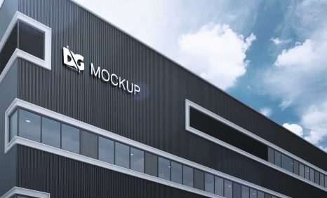 Free Corporate Office Building Mockup