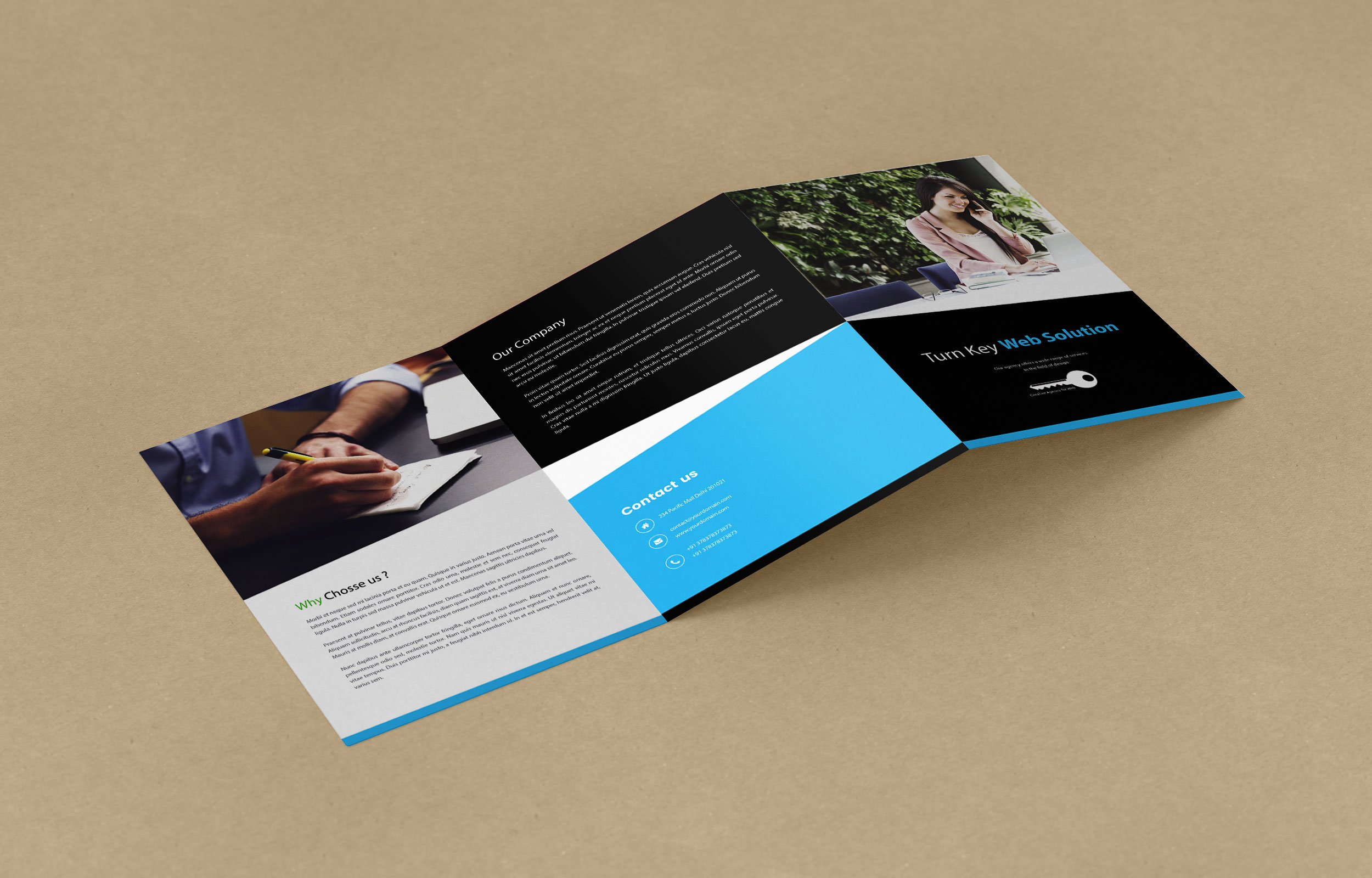 Free Agency Trifold PSD Template 3