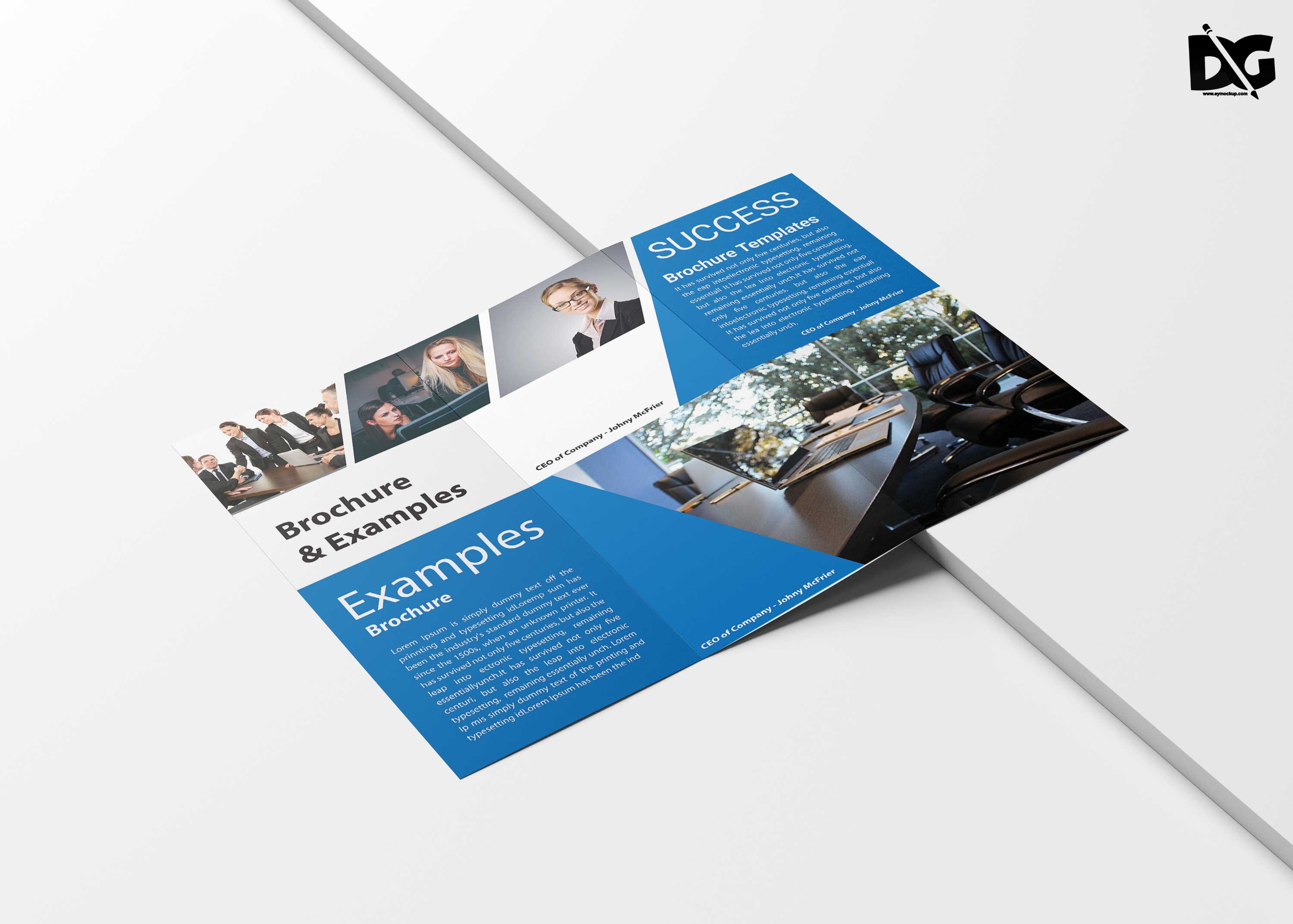 Free Clean Business Tri-Fold Brochure Template - PSD Freebies Mockup Throughout Fancy Brochure Templates