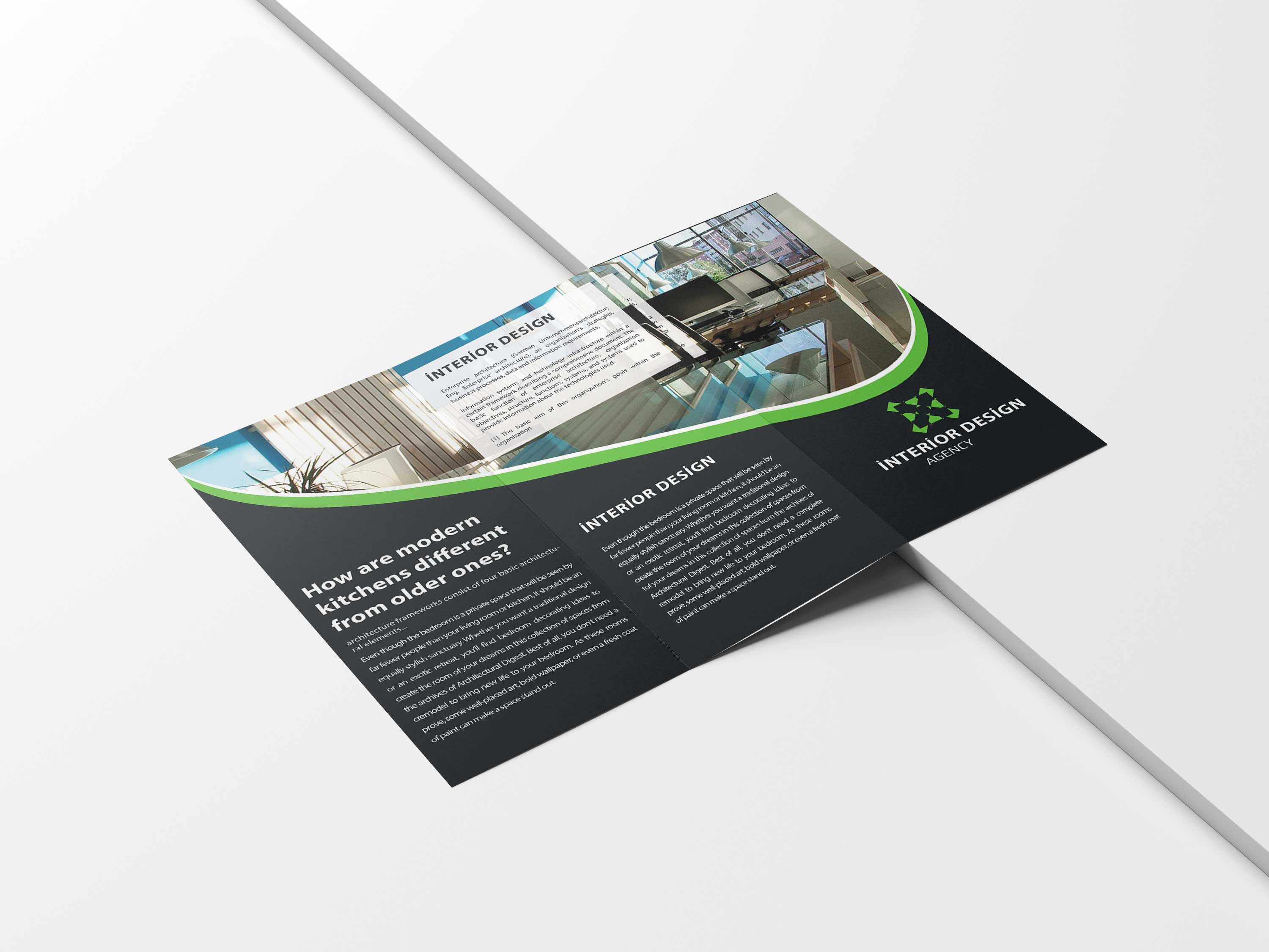 Free Creative Corporate Tri-Fold Brochure Template - PSD Freebies For Fancy Brochure Templates