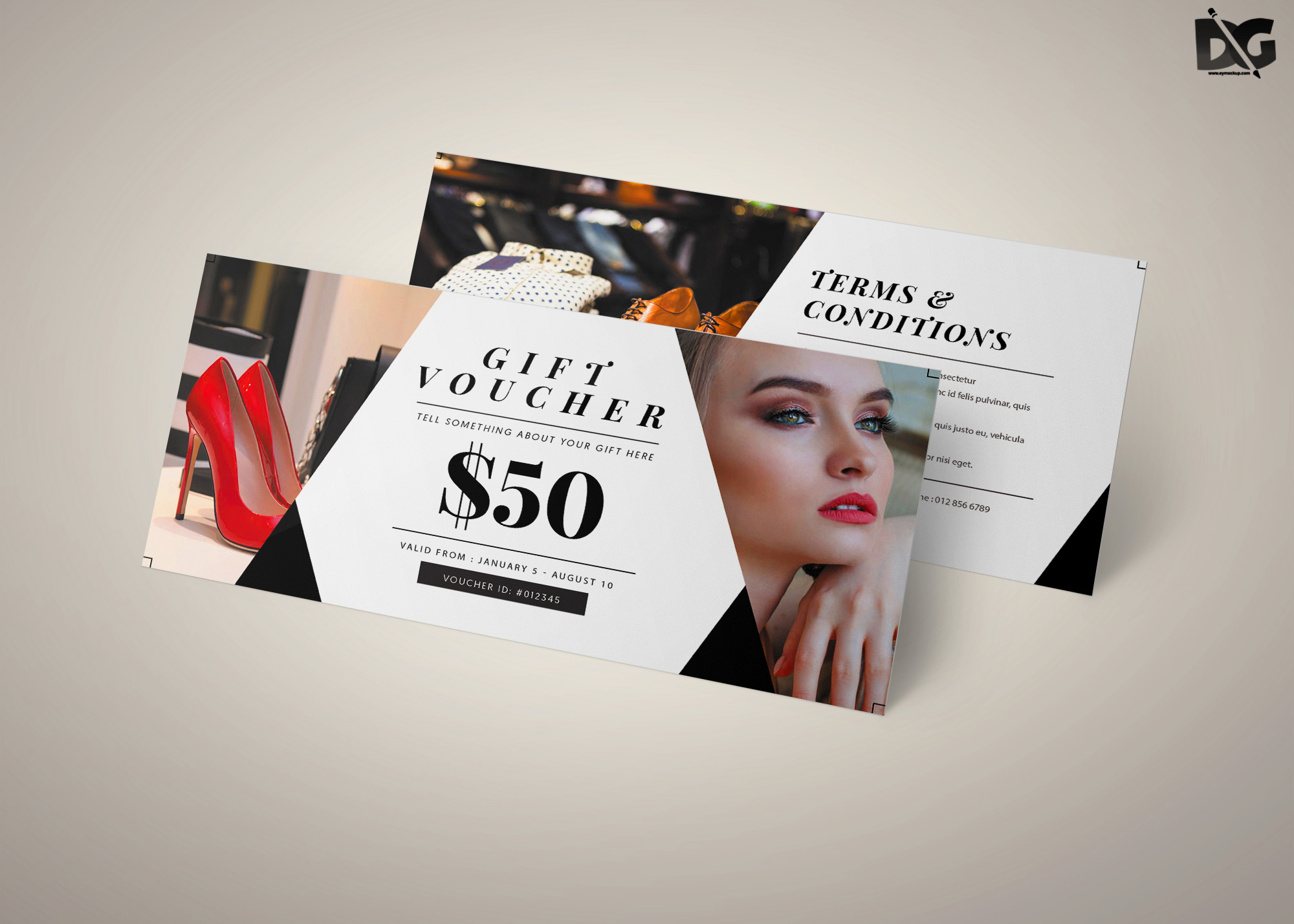 Free Download Beauty Parlor PSD Gift Card Template