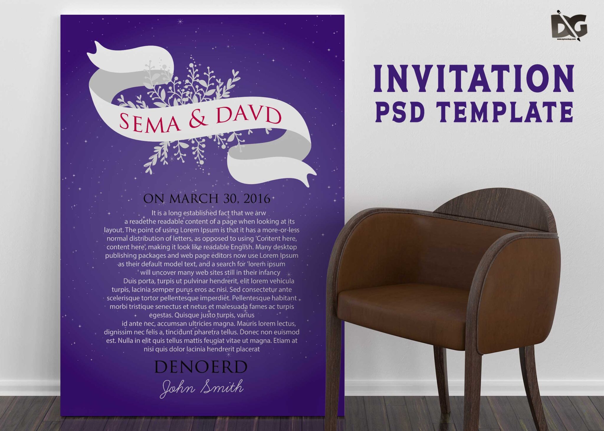 Free Download Birthday Party Invitation PSD Template