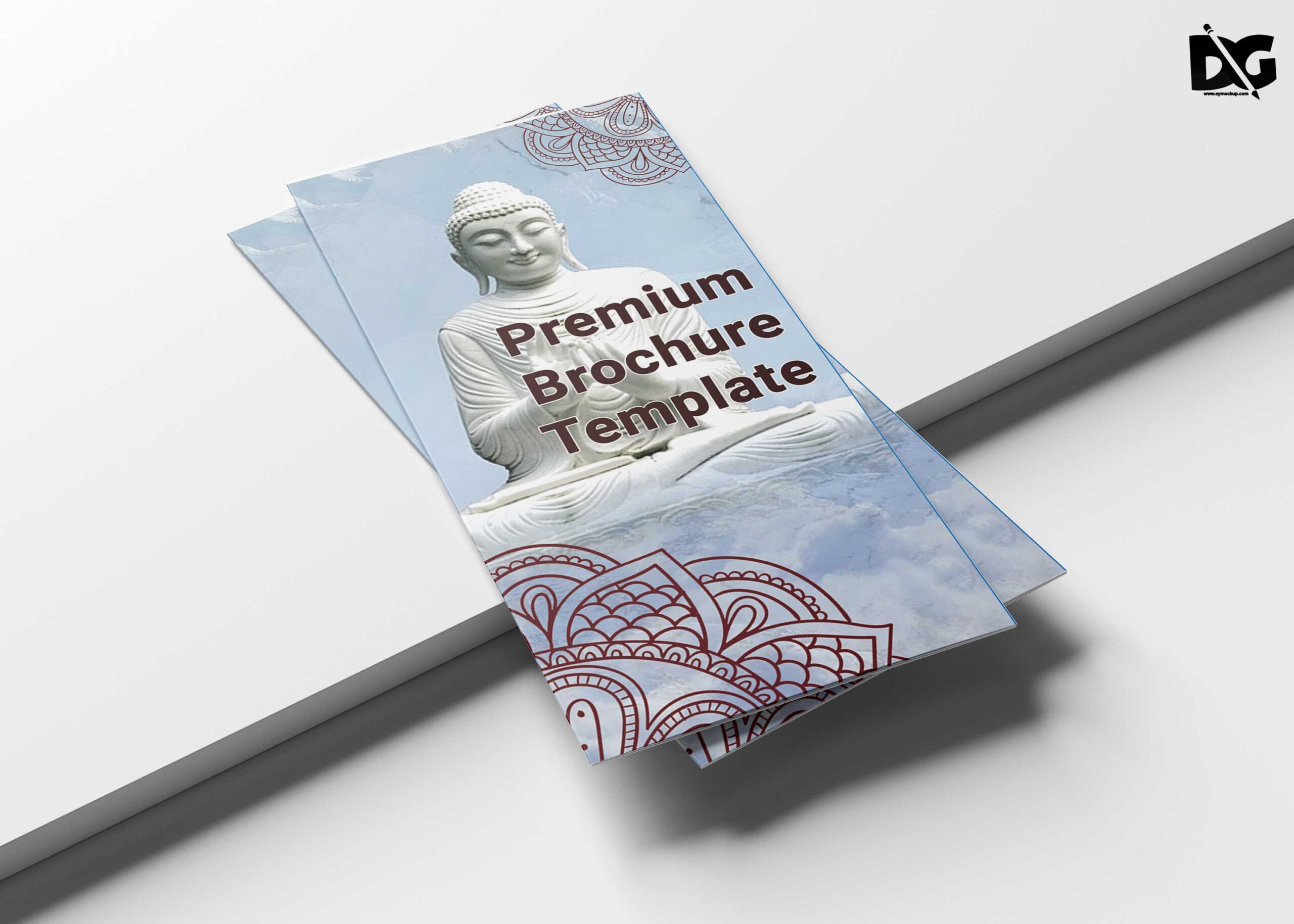 Free Download Buddha Tri-Fold brochure Template