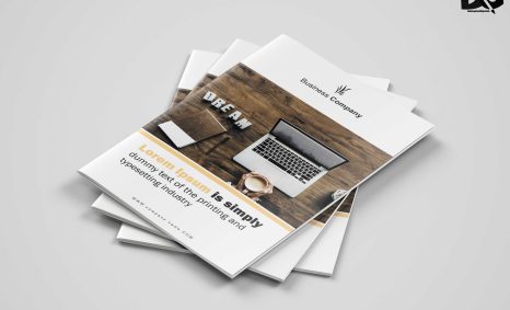 Free Download Corporate Company Bi-Fold Brochure Template