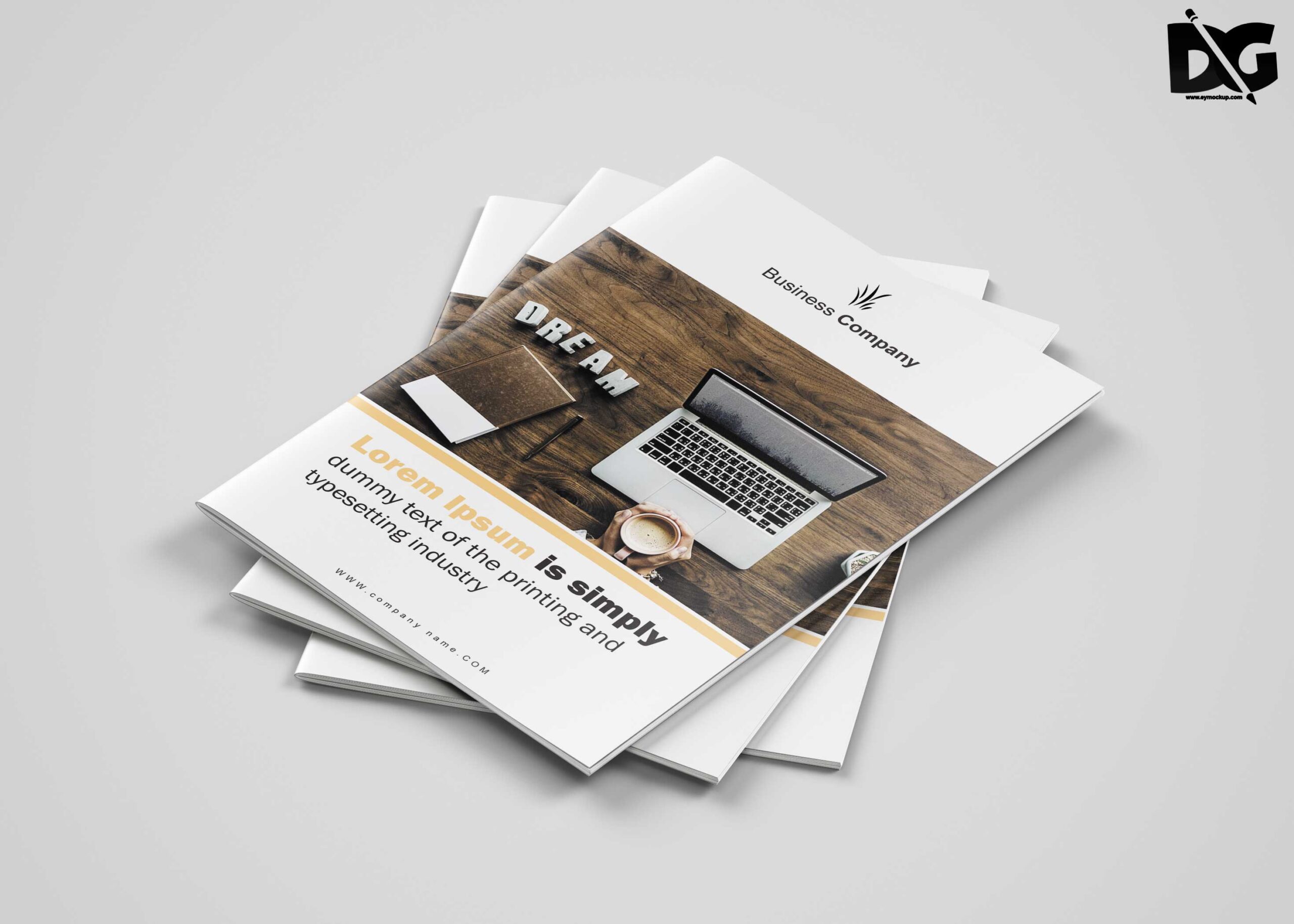 Free Download Corporate Comany Bi-Fold Brochure Template