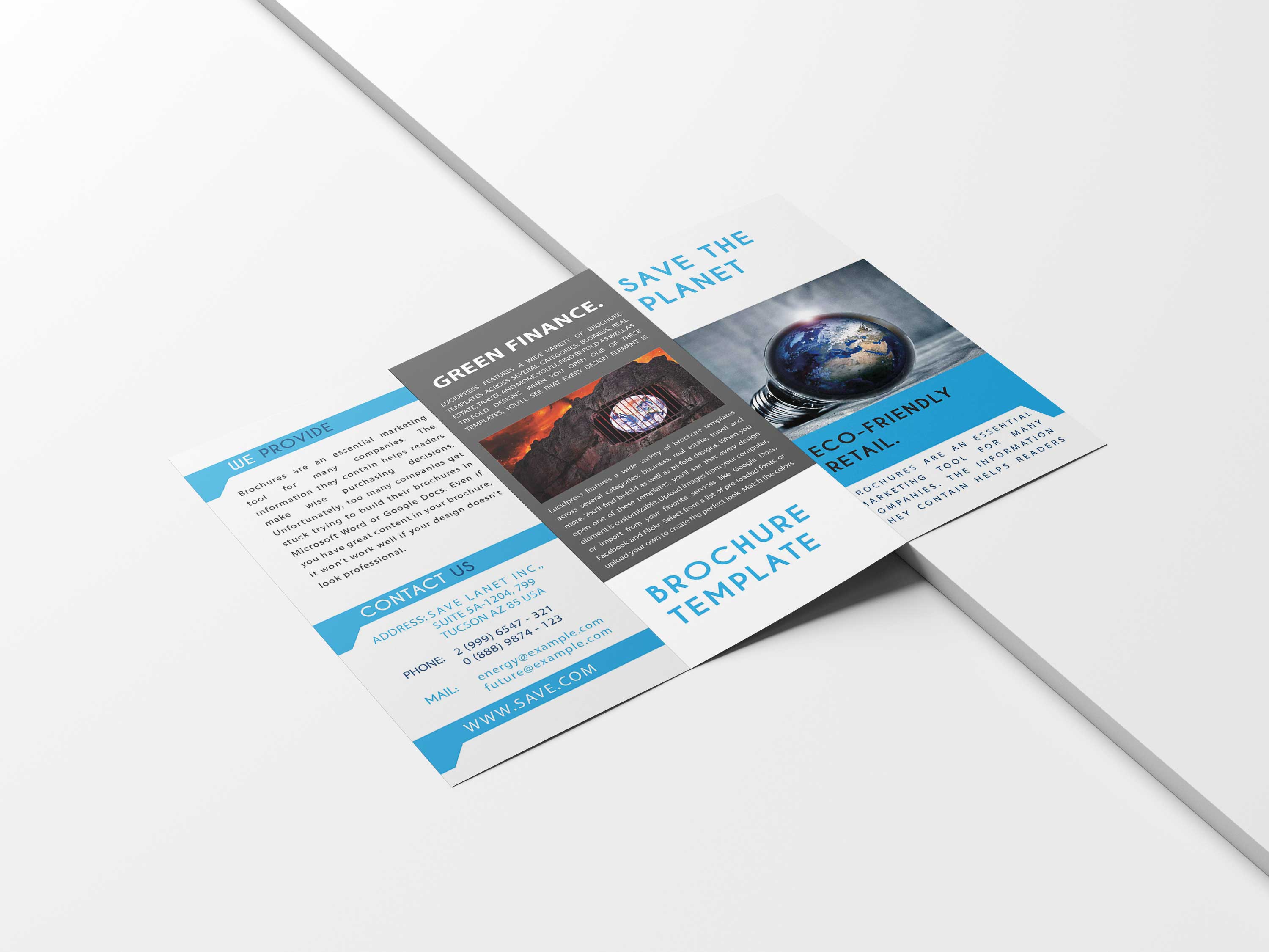 Free Download Geeen Energy Tri-Fold Brochure Template - PSD Within Google Docs Tri Fold Brochure Template