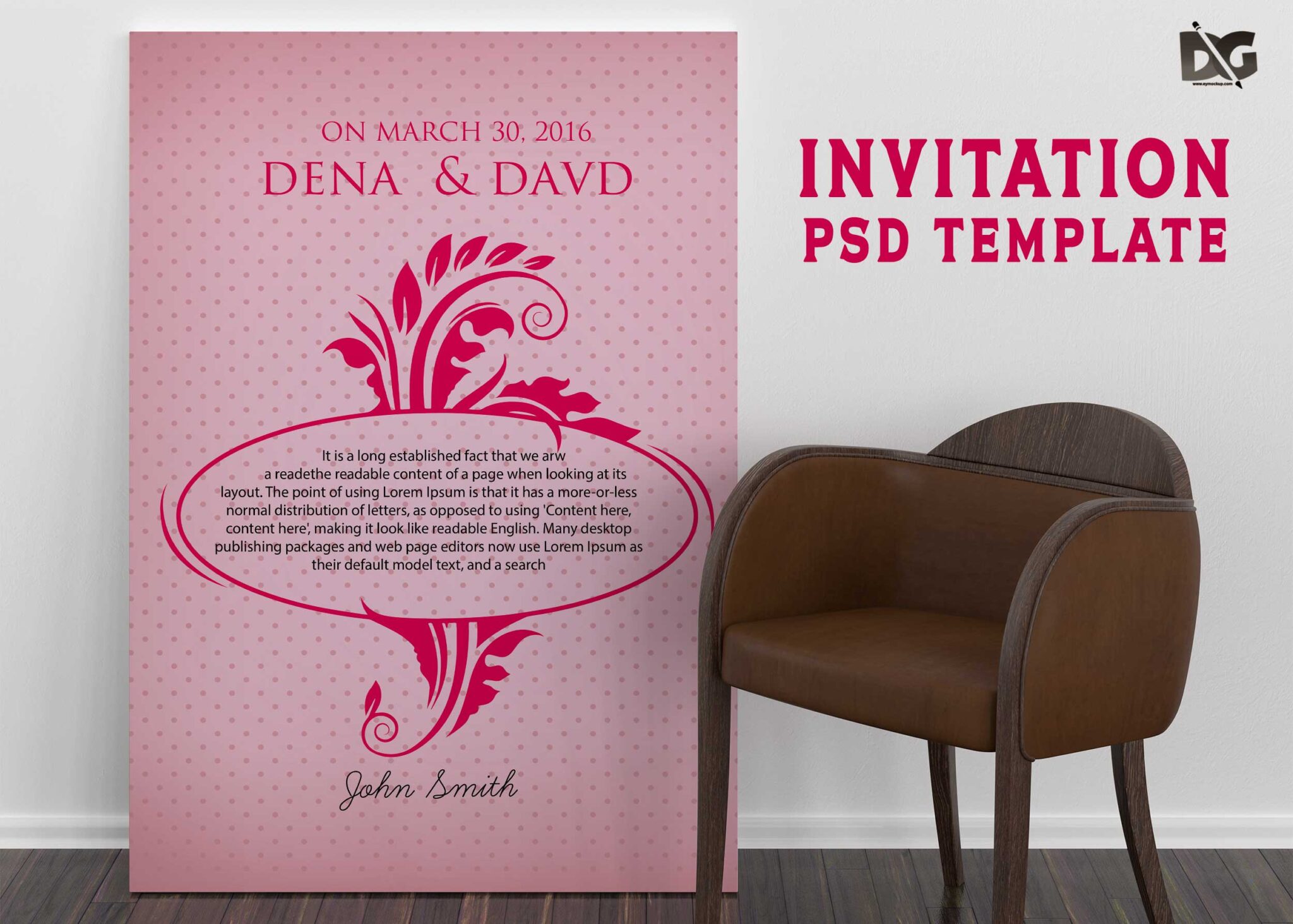 Free Download Invitation Flower Show PSD Template