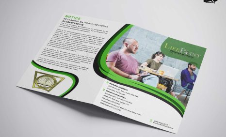 Free Download PSD University Bi-Fold Brochure Template