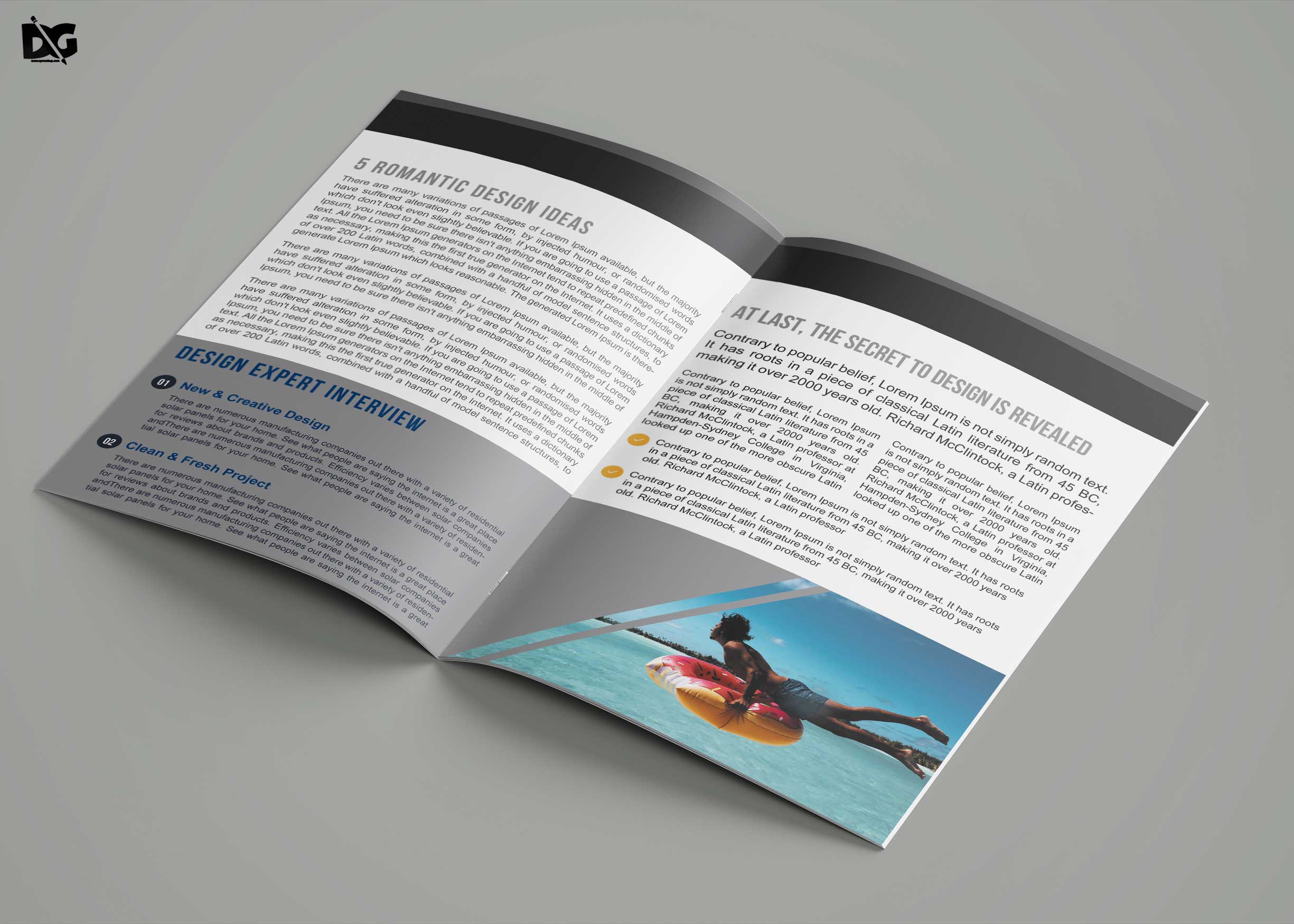 Free Download Talent Management Bi-Fold PSD Brochure Template