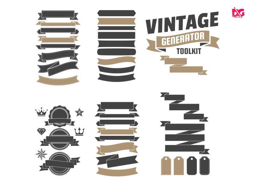 Free Download Zigzag Straight Badges Collection