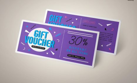 Free PSD Gift Voucher Card Template