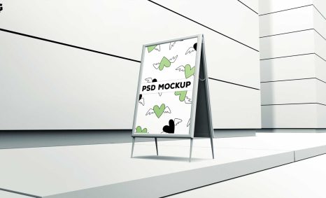 Free standing banner template psd