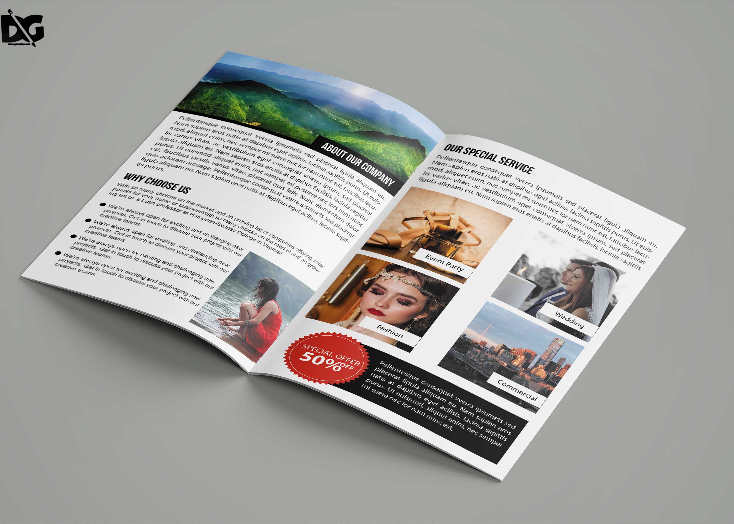 Free Pro-Photography Bi-Fold Brochure Template