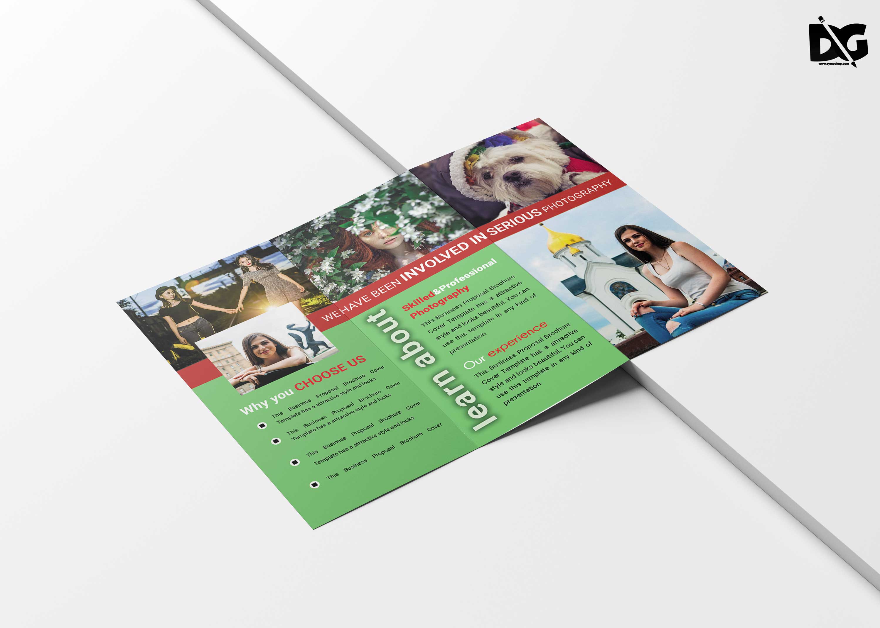 Free Tr-fold Attractive Photography Brochure Template