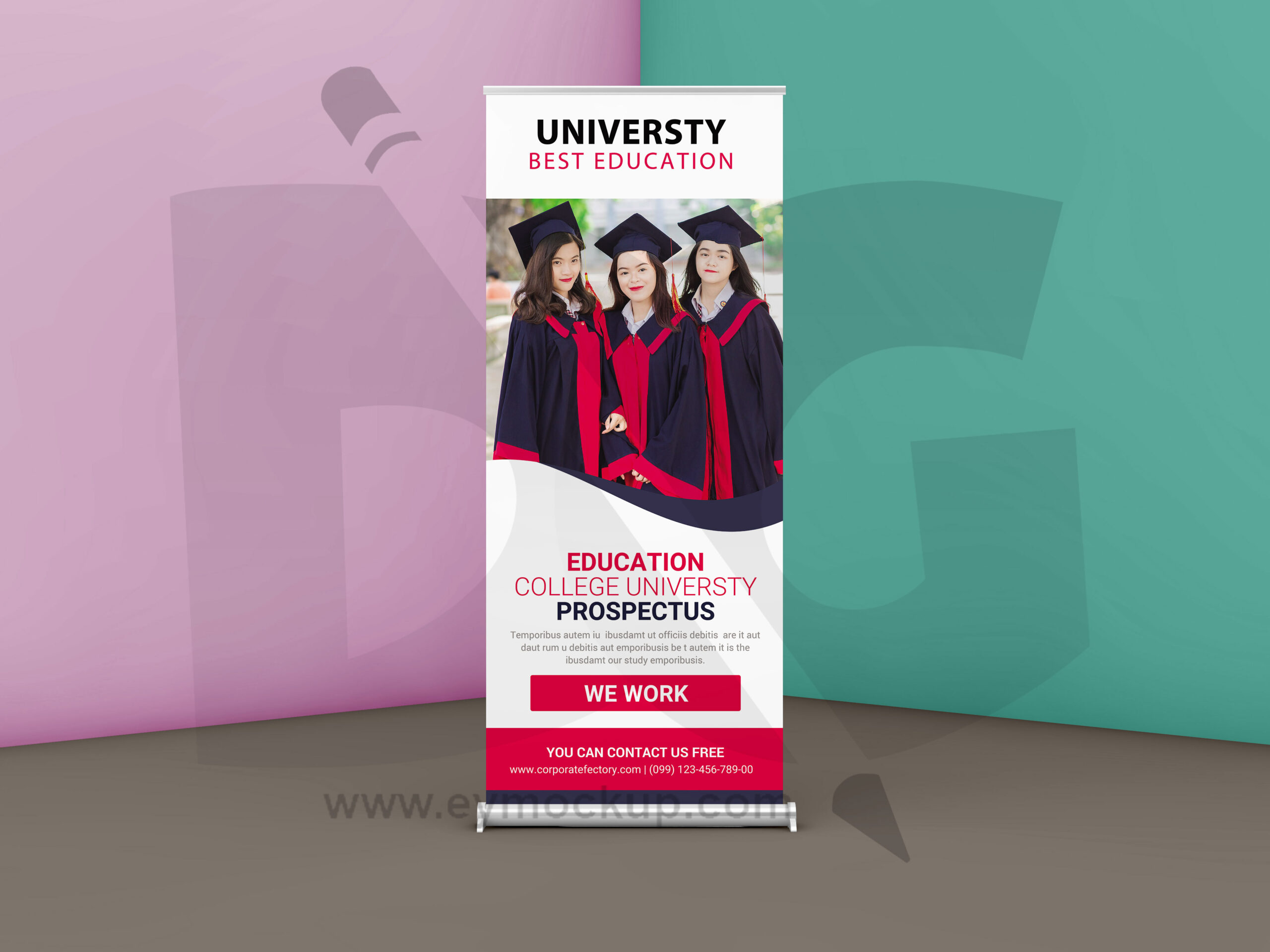 Free University Roll up Banner Template
