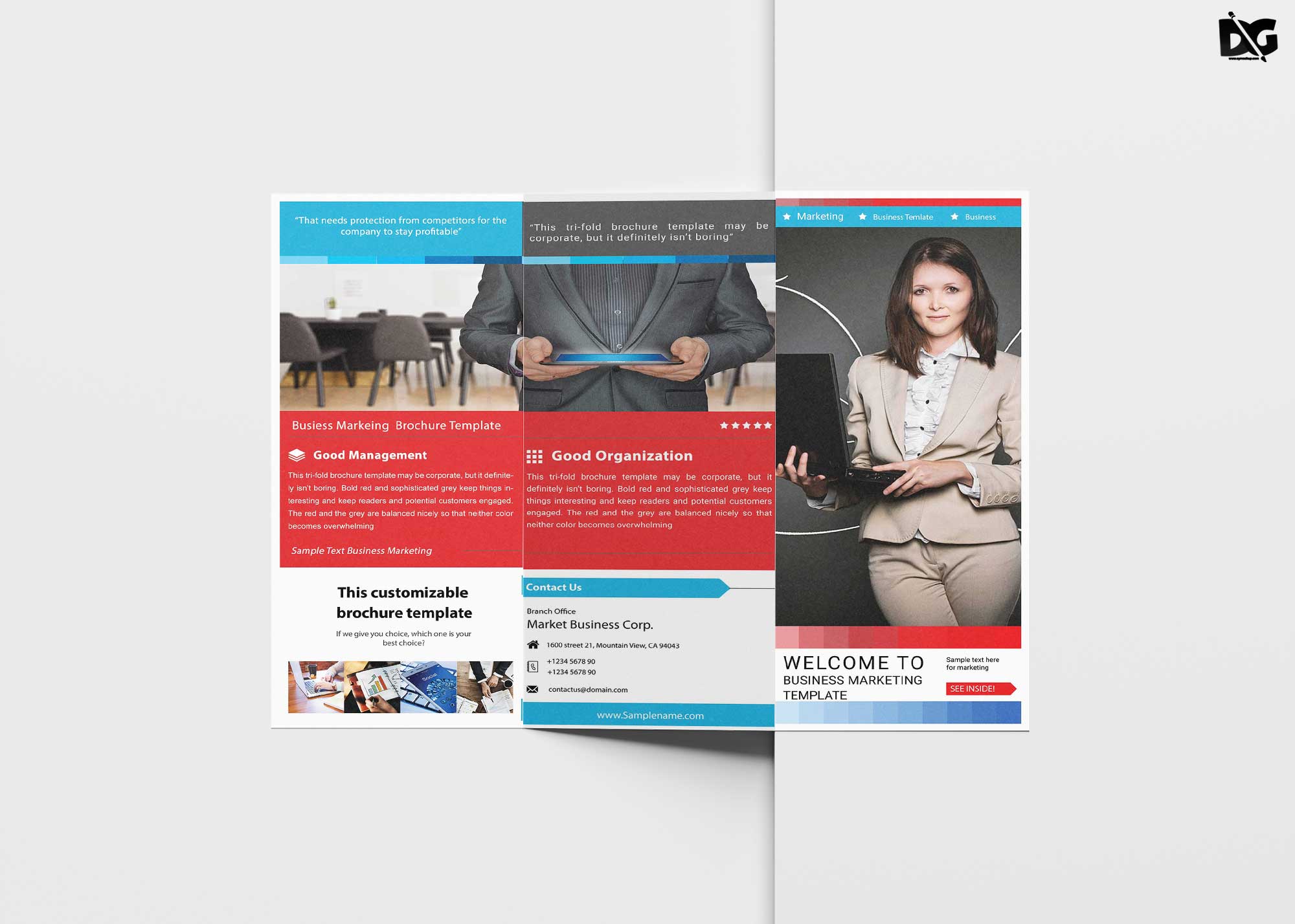 Free Marketing Creative Tri-Fold Brochure