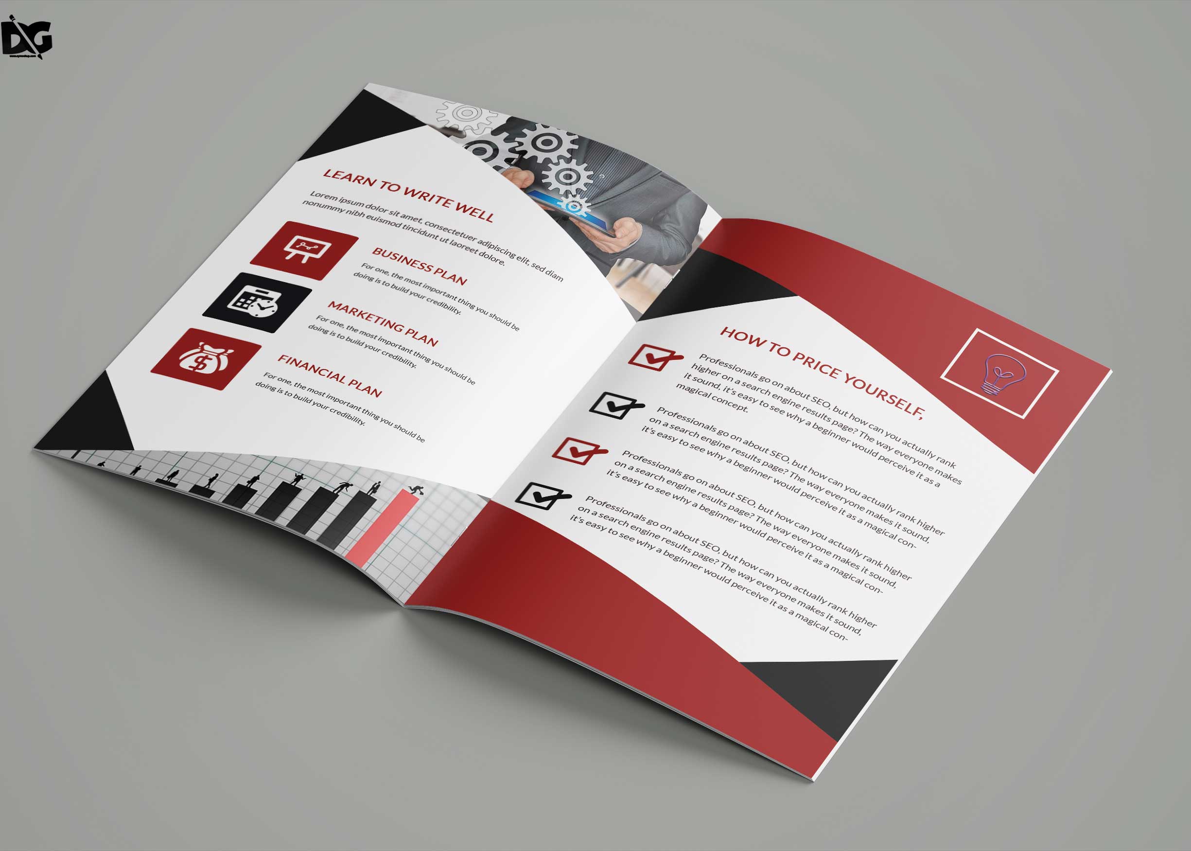 brochure design psd templates free download