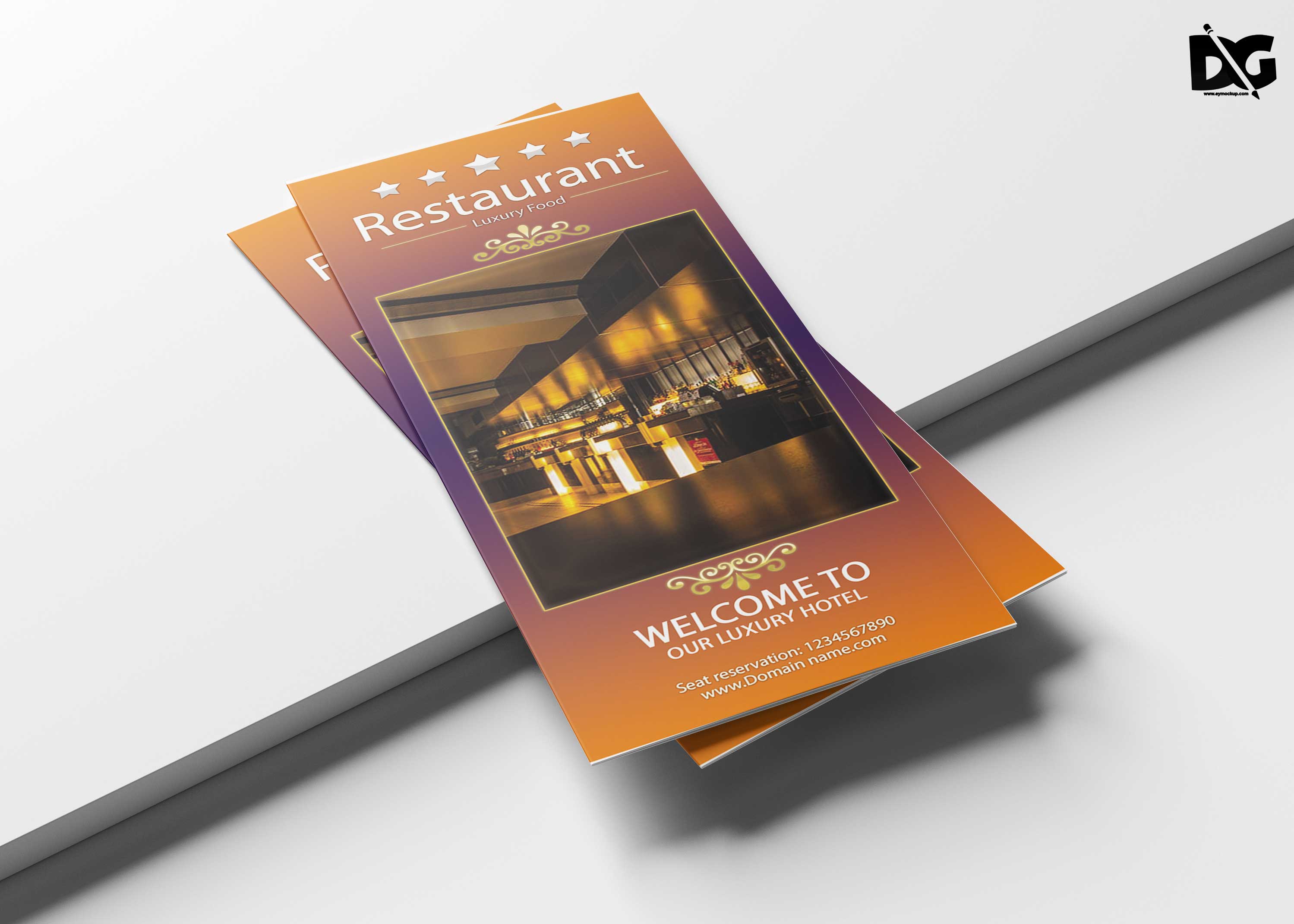 Free PSD Hotel Tri-Fold Brochure Template