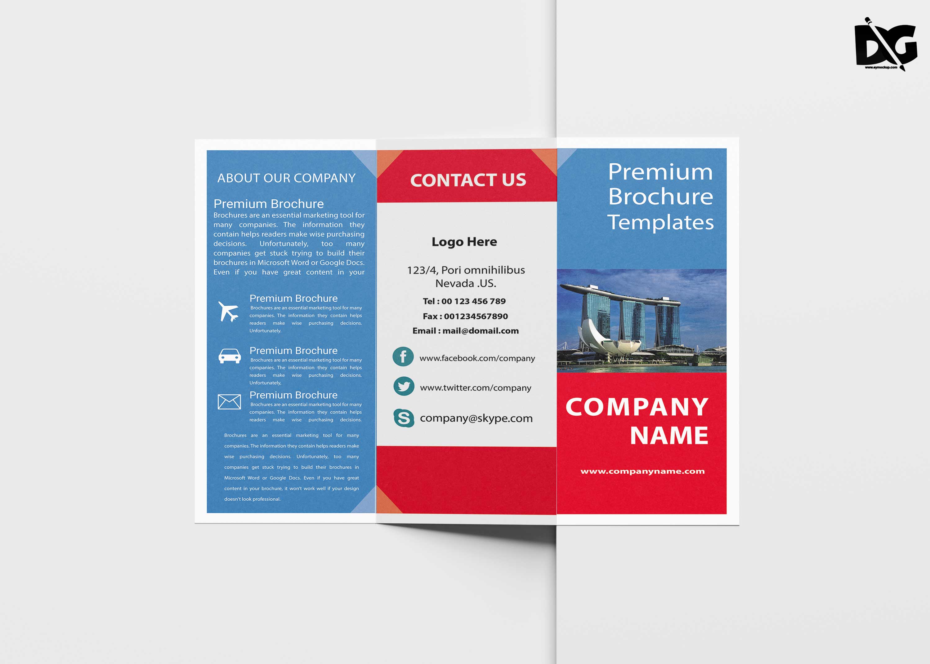 Tri Fold Brochure Template Free Download from freepsdmock-up.com