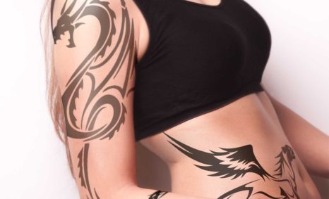 Free Women Sholder Tattoo Mockup