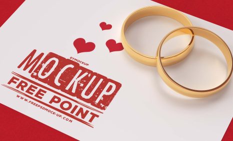 Free Wedding Ring Logo Mockup