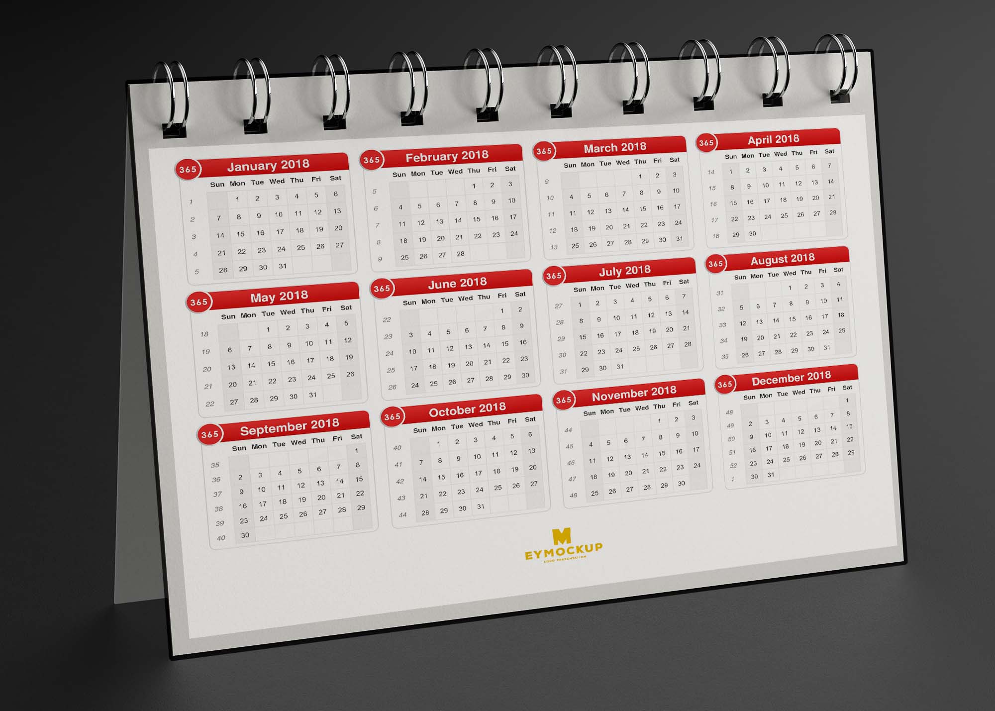 Calendar Design Mockup