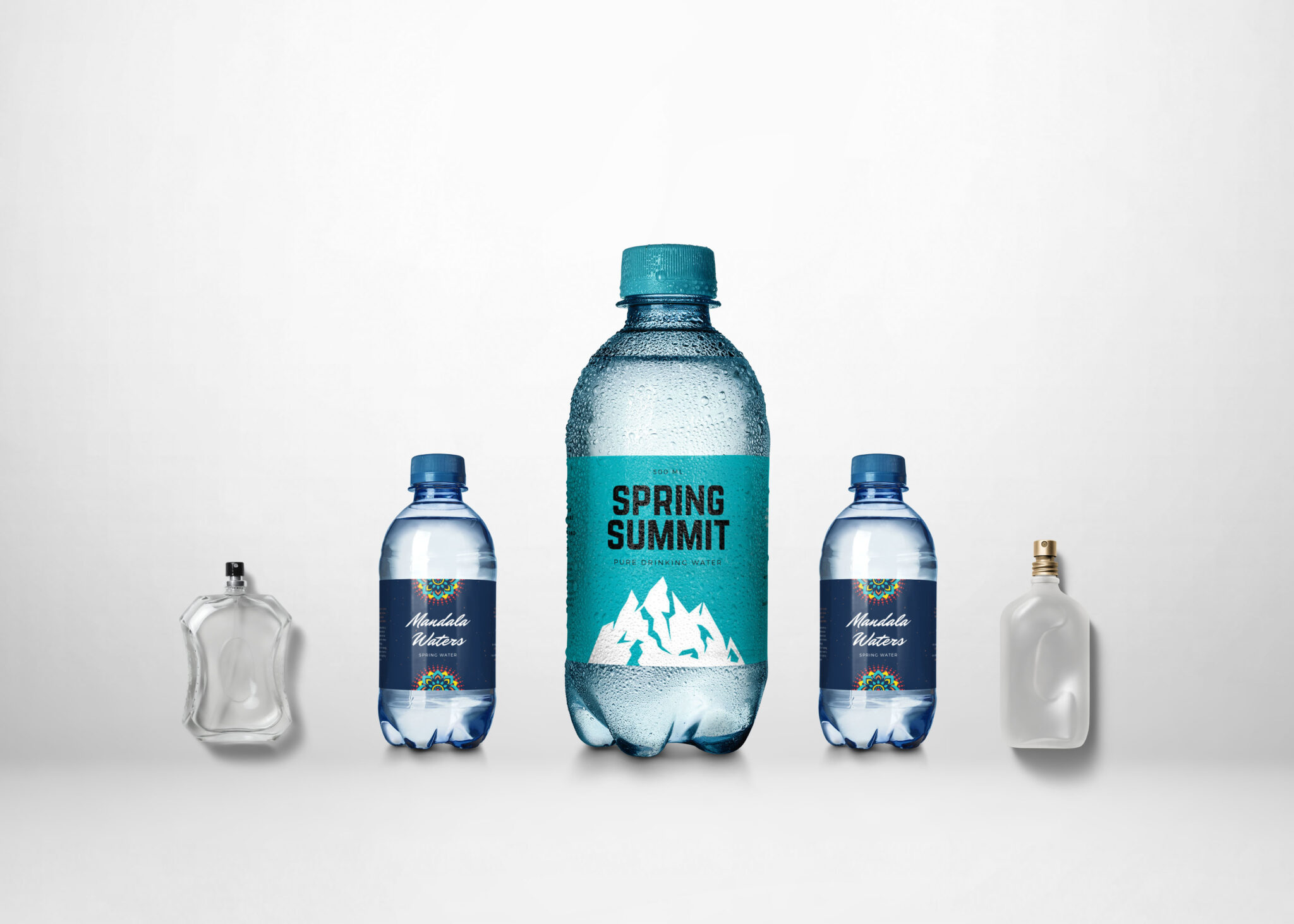 Plastic Water Bottle Label Mockup