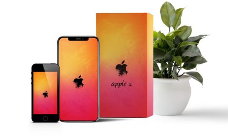 Apple Mobile Box Packaging Mockup