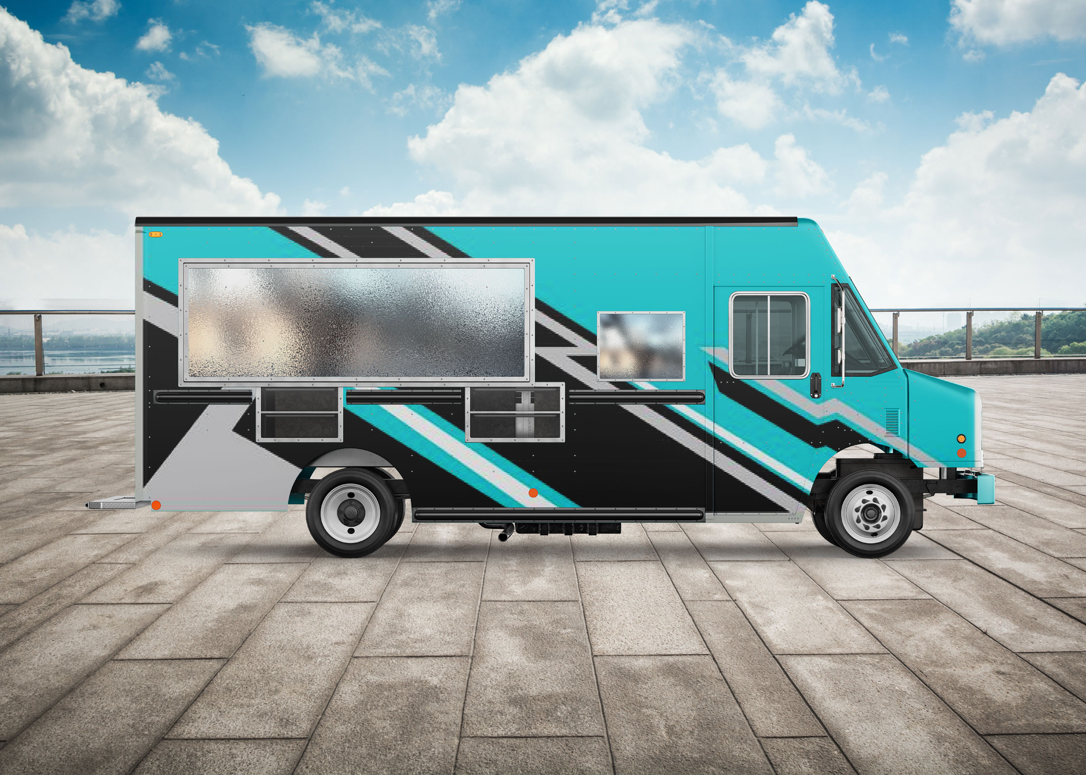 Download Taco Burger Food Truck Mockup | Free PSD Freebies Mockup