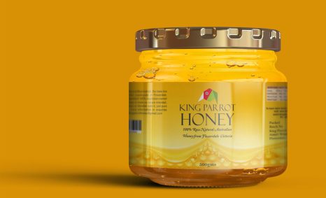 premium honey jar mockup