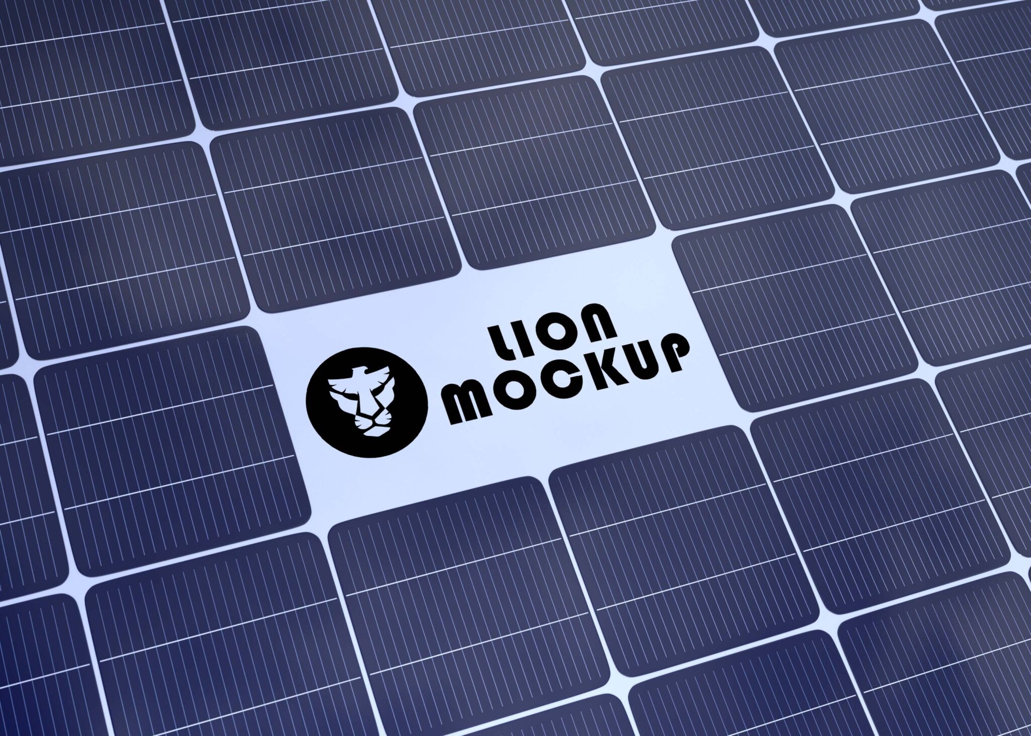 Free Solar Panel Logo Mockup