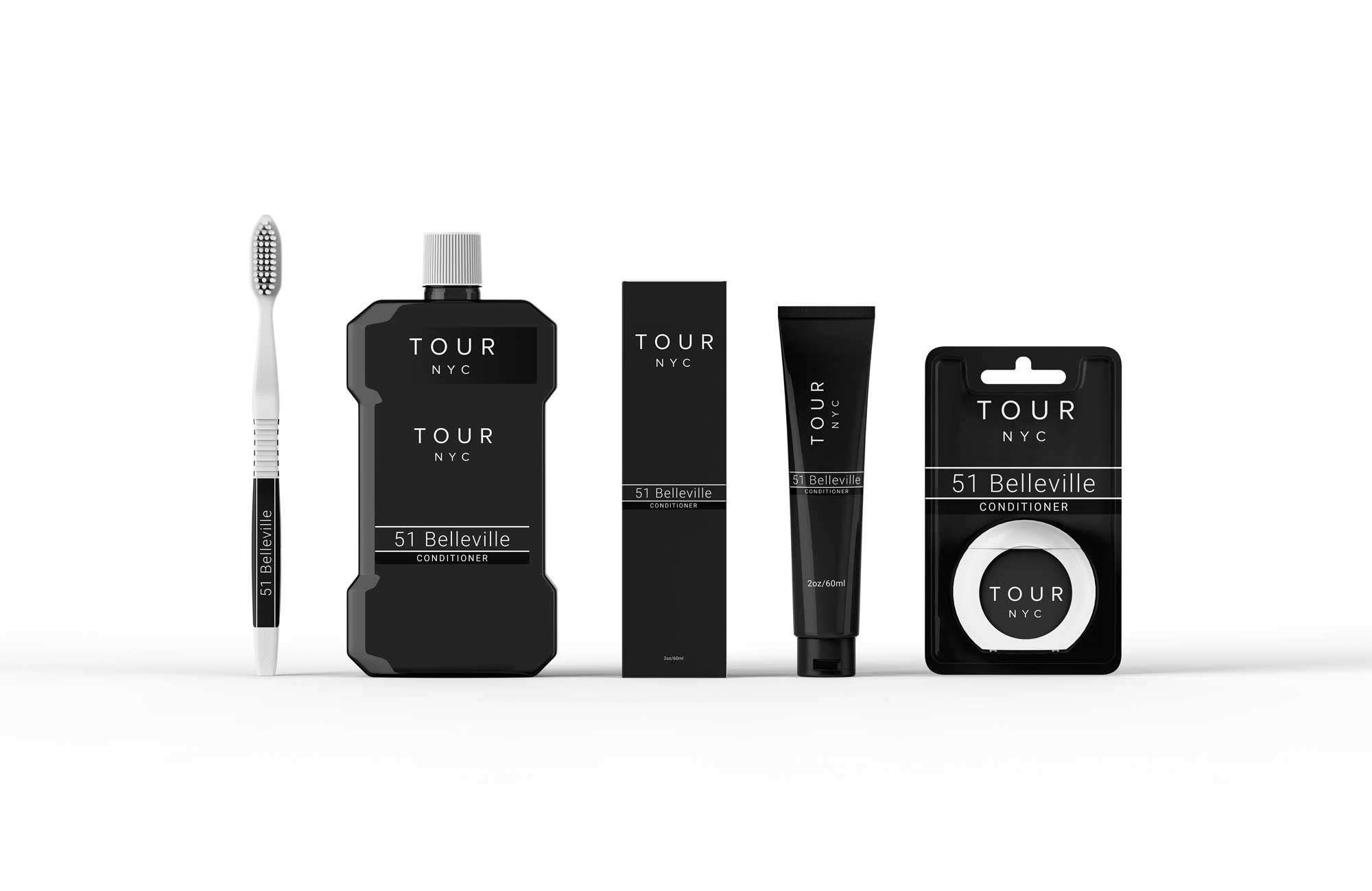 Free Toothcare Branding Identity Packaging Mockup