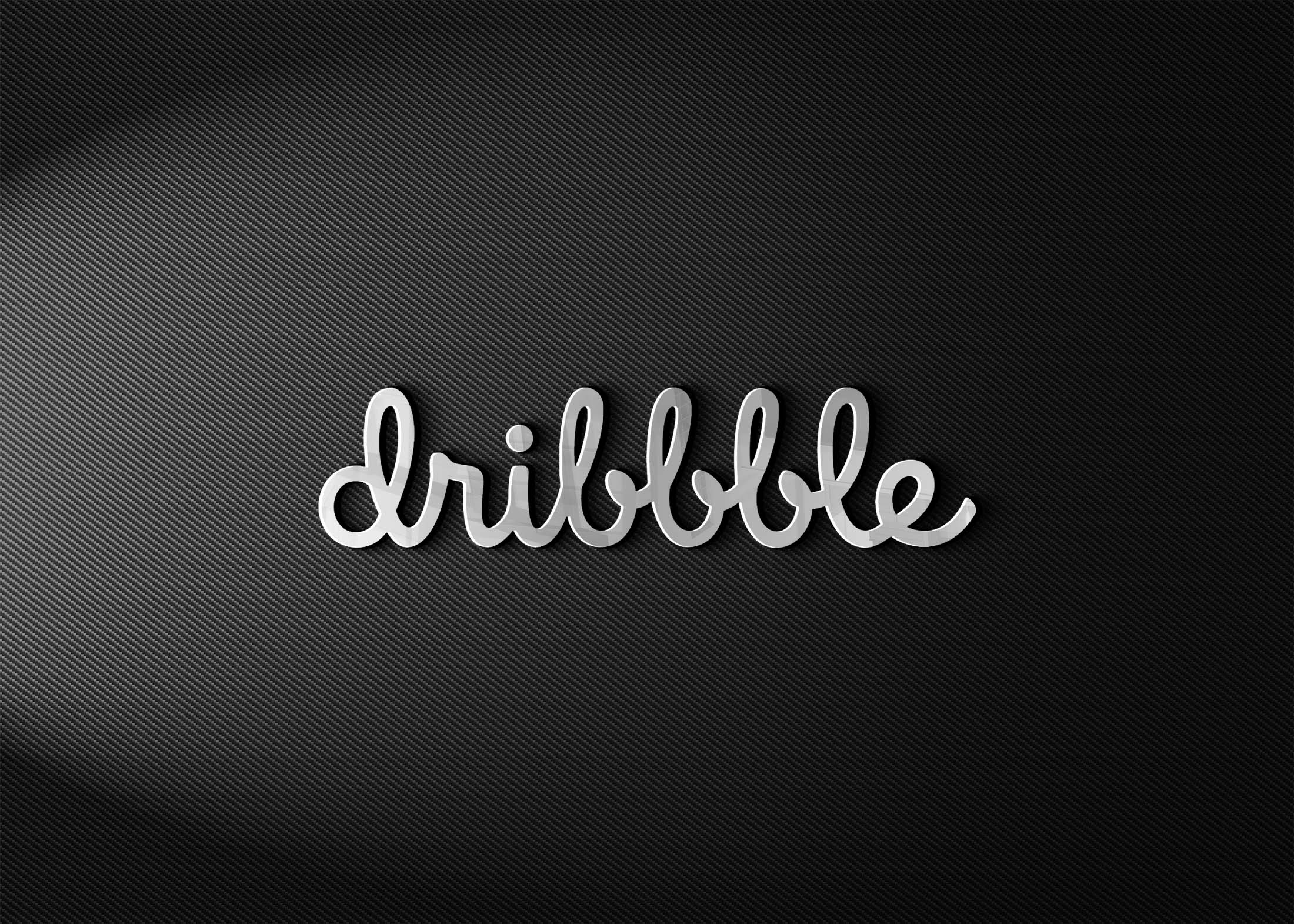 Dribbble Steel Logo Mockup