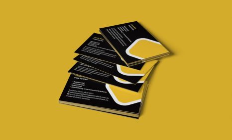 Free Yellow Business Card Mockup