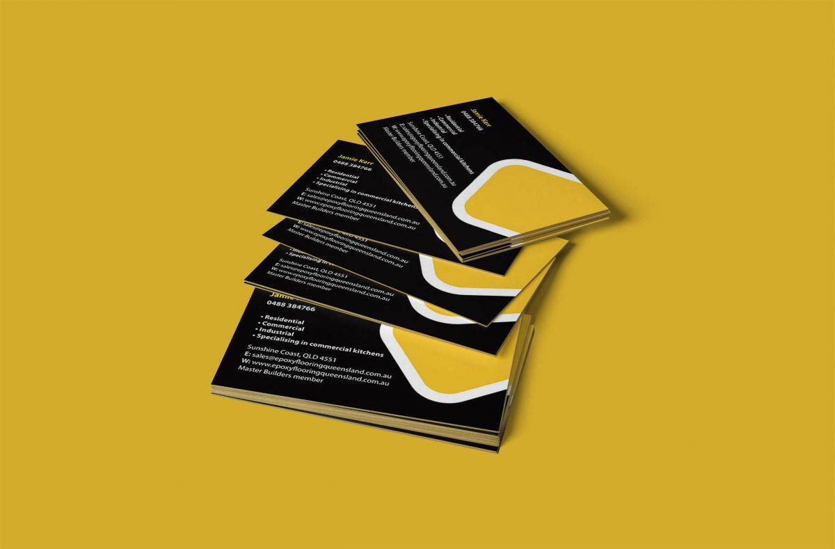 Creative Yellow Business Card Mockup