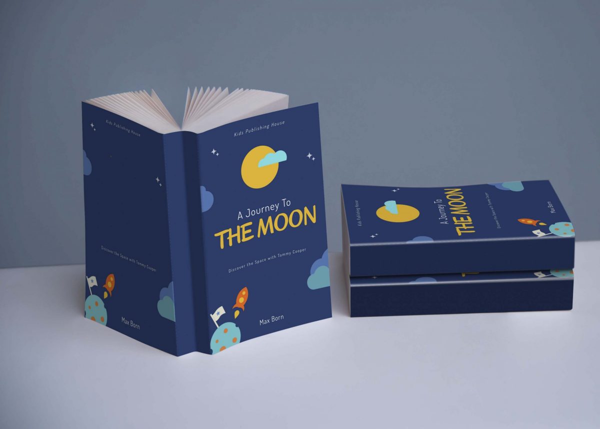 Free Moon Book Cover Mockup