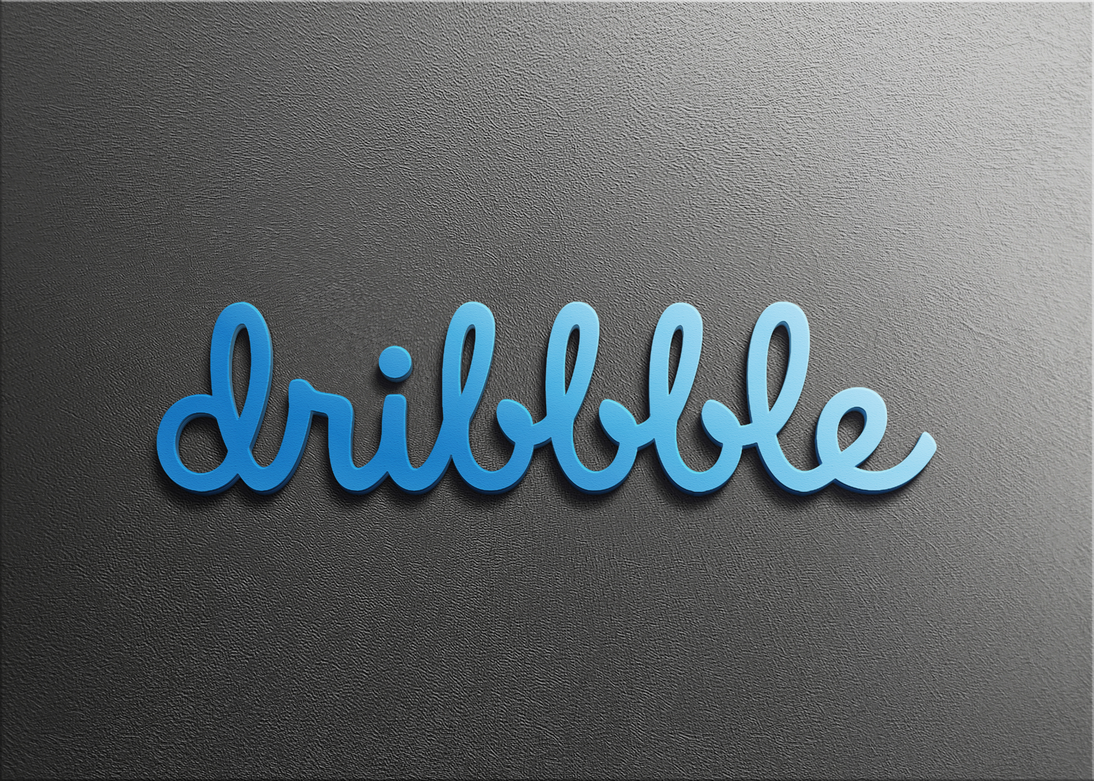 Dribbble Clean 3d logo mockup