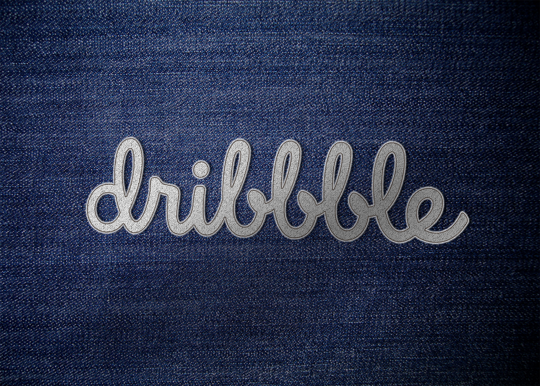Dribbble Fabric Embroidery Logo Mockup