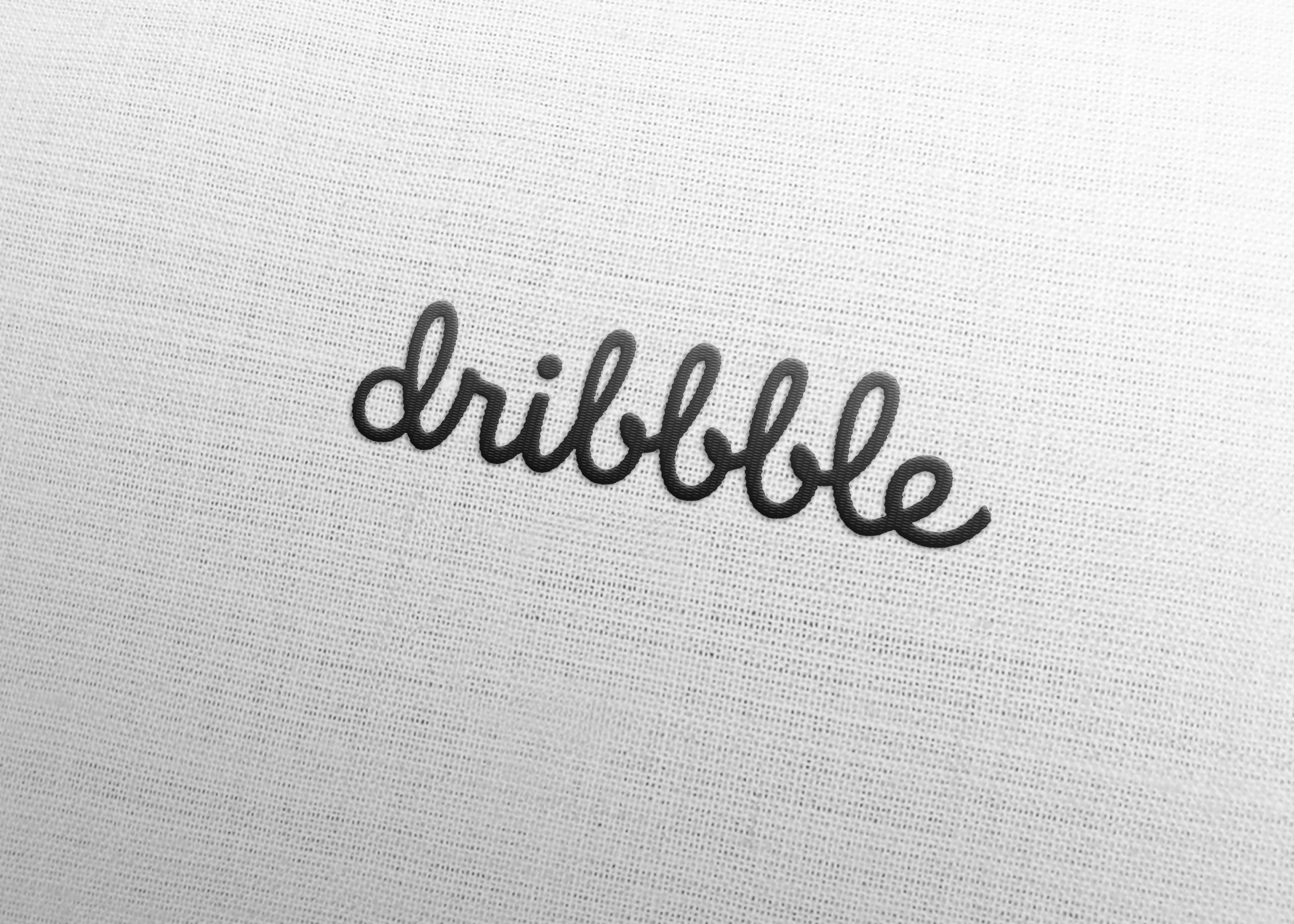 Dribbble Fabric Logo Mock-up