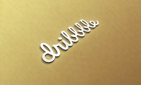 Dribbble Gold 3D logo mockup