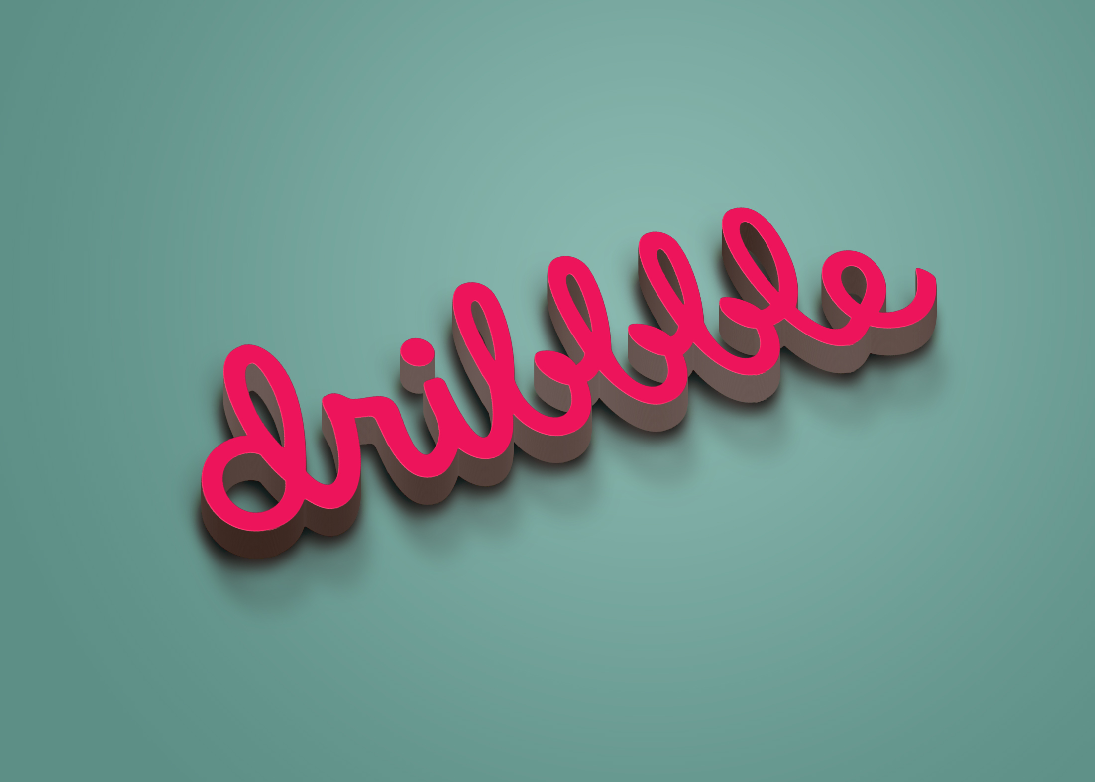 Dribbble Online 3D Logo Mockup